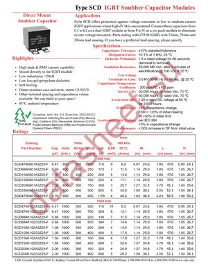 SCD105K601A3Z25-F datasheet  